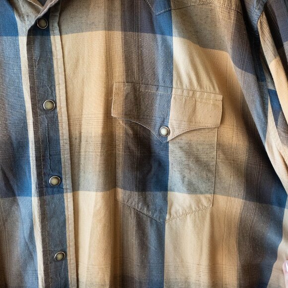 Vintage B&D by Panhandle Slim Plaid Pearl Snap Shirt XXL Western Cowboy Rodeo - Picture 3 of 8